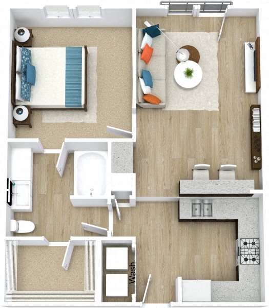 Floor Plans of Pine Prairie Apartments in Lewisville, TX